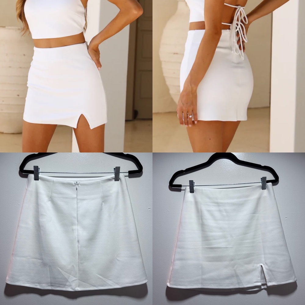 Hello Molly Coffeehouse White Skirt